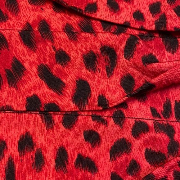 red Leopard Cocktail Dress - Picture 3 of 5